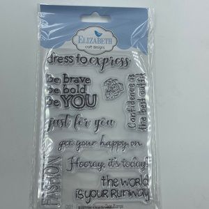 Dress to express be brave be bold be you the world is your runway Clear Stamps